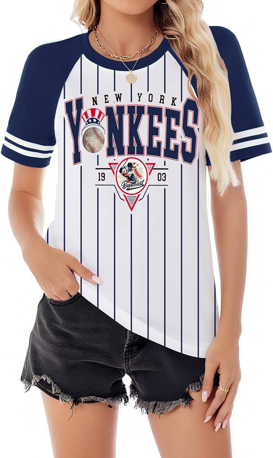 Baseball Shirt for Women Game Day Baseball Fan Shirt Mom Tee Casual Short Sleeve Tops