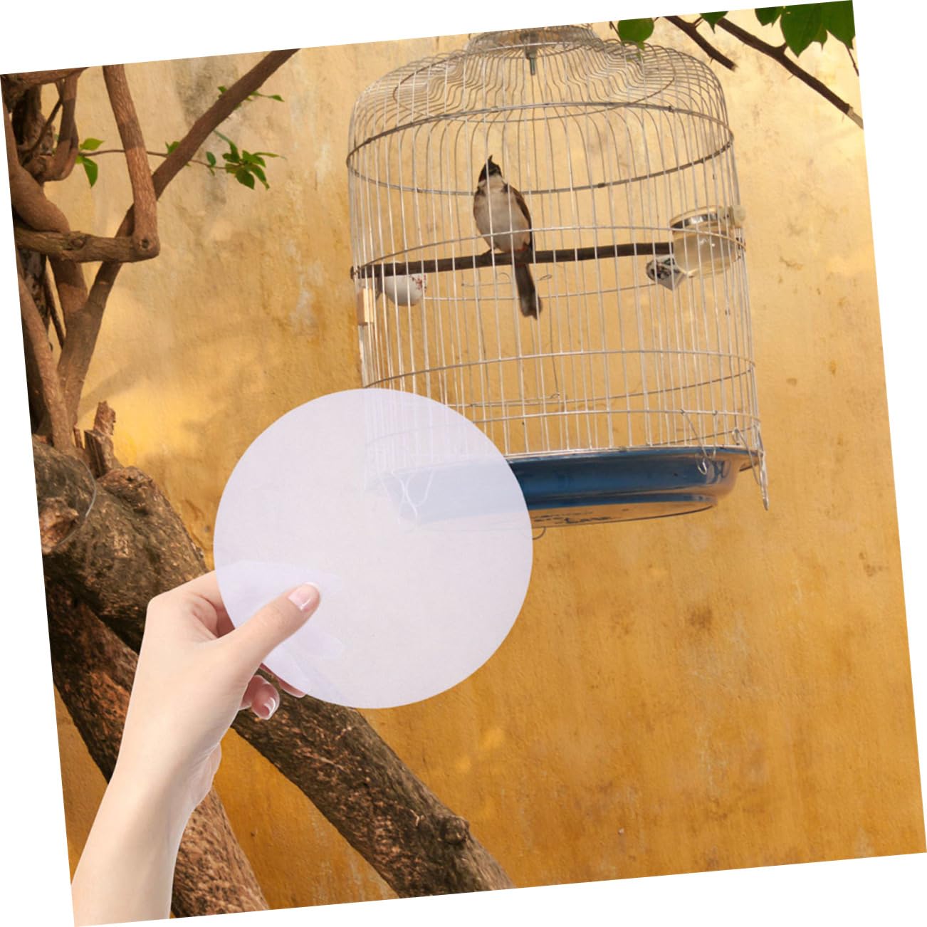 Happyyami Tappetino Monouso per Gabbia per Uccelli in Carta Spessa Assorbente, Rivestimento USA e Getta per Base Gabbia Pappagallo, Accessori per Animali Domestici Igienici