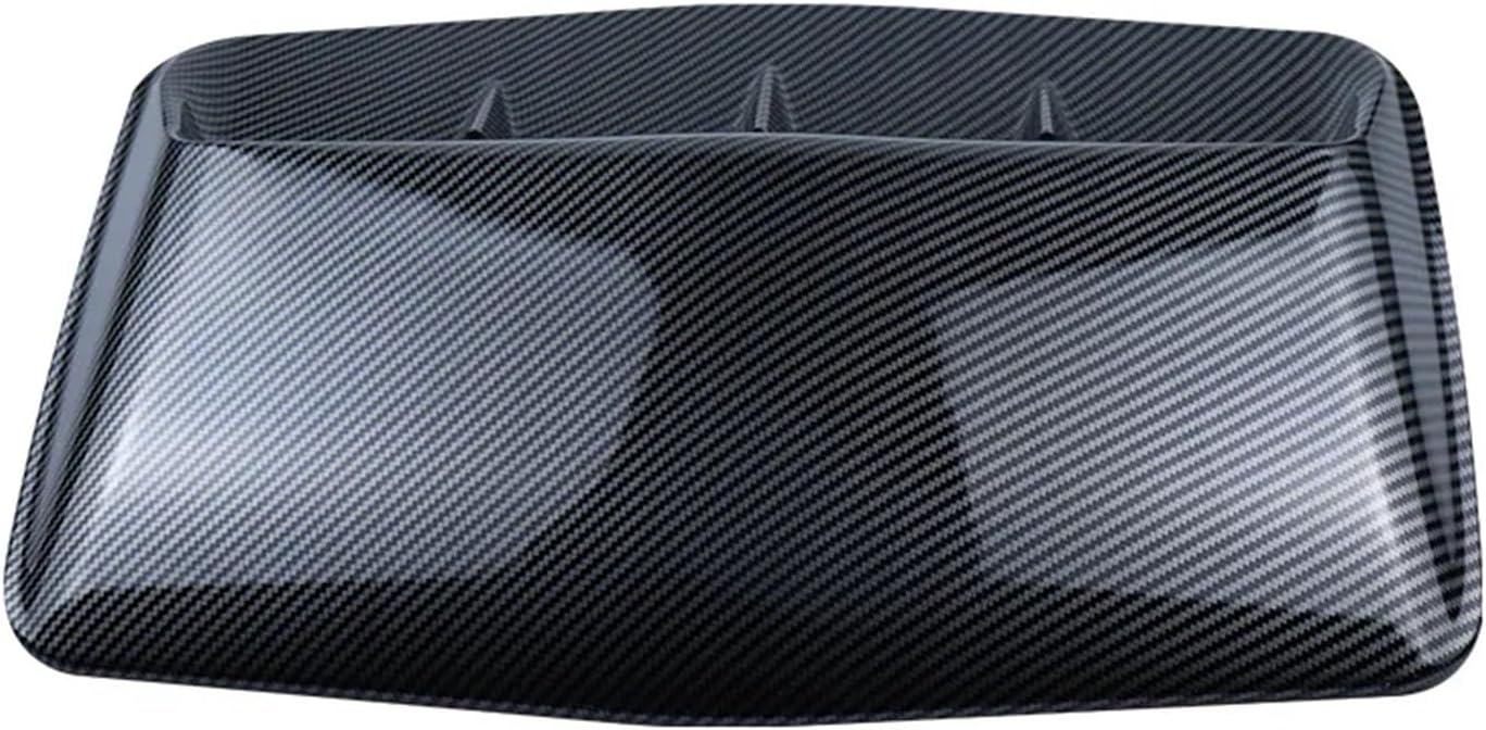 Hood Vent Scoop Kit Universal Carbon Fiber Pattern Car Air Flow Intake Hood Scoop Bonnet Vent Cover Decorative Sticker Fashion Modification(A)