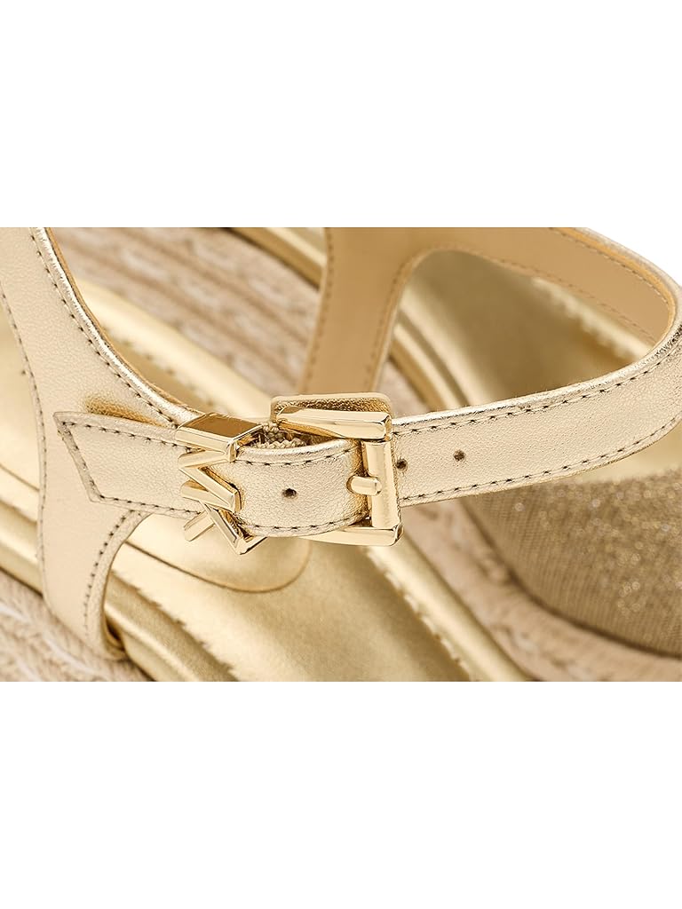 Gold Michael Kors Kenzie Wedge Sandals