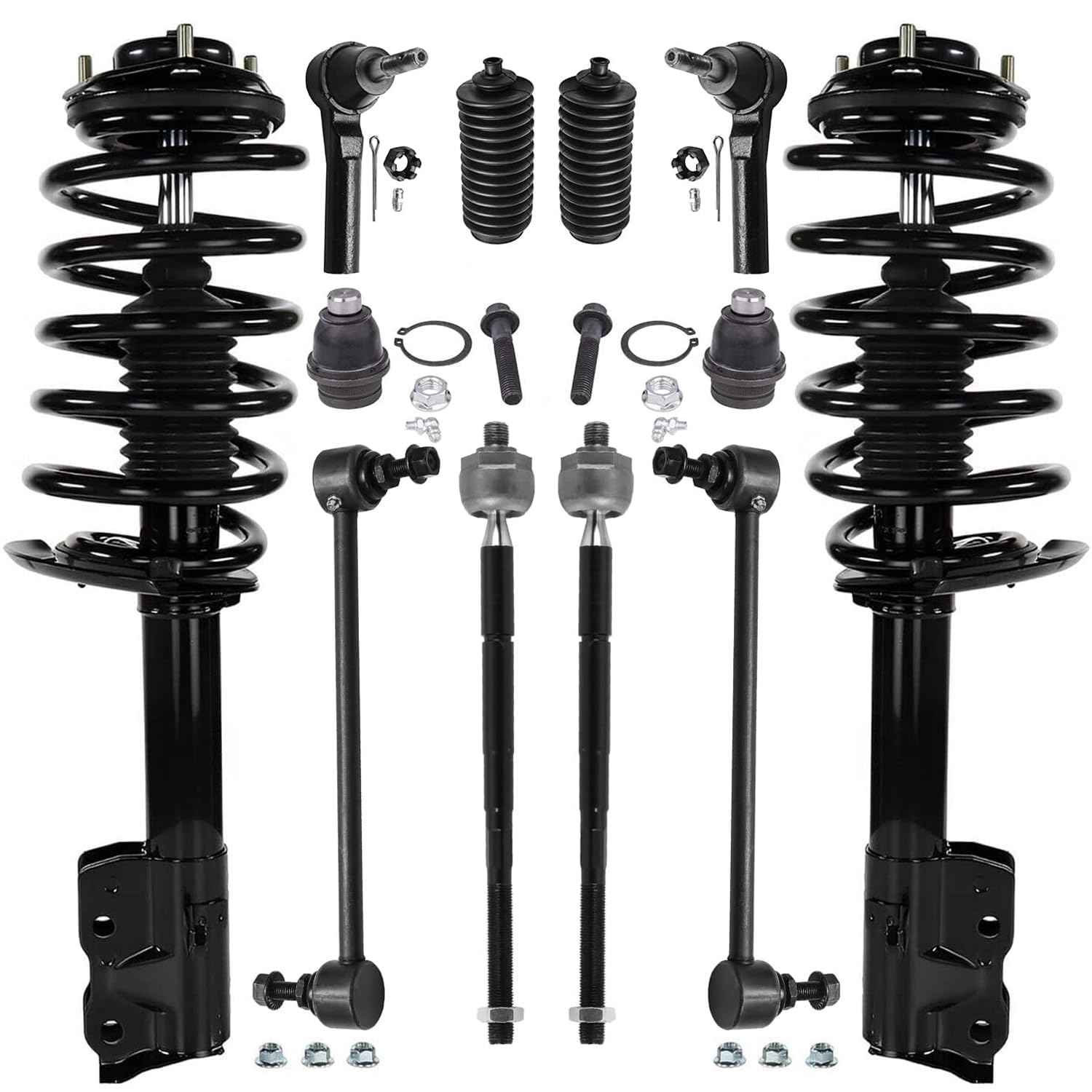 Detroit Axle - 12pc FWD Front Struts Kit for Jeep 2012-2016 Compass