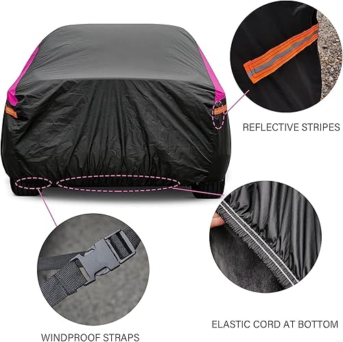 Miniatura 4 de Funda impermeable para automóvil SUV para mujer para todo tipo de clima, ajuste universal para Ford Bronco Sport, BMW X1X2, Audi Q3, Mercedes-Benz