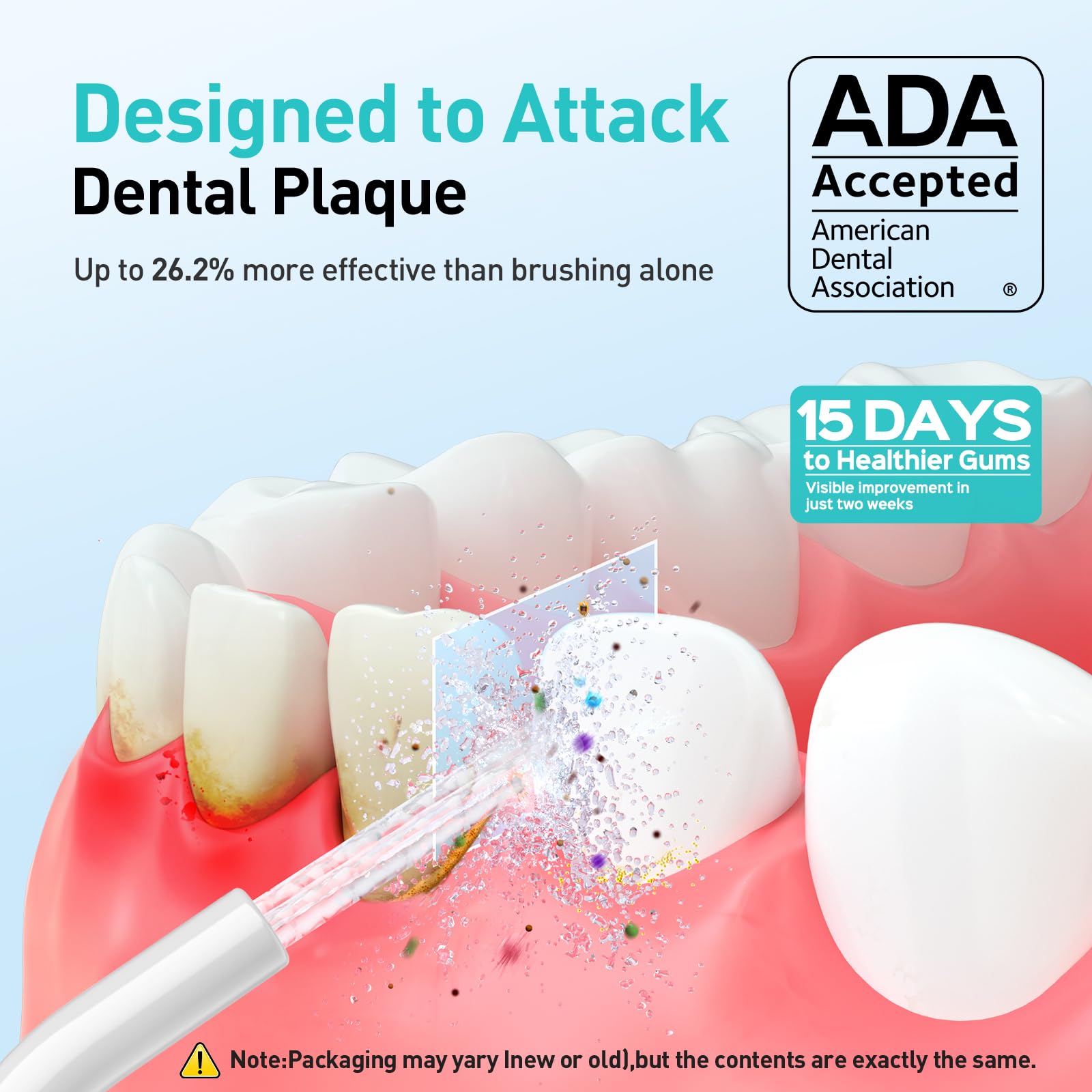 COSLUS ADA Accepted Water Dental Flosser Teeth Pick C20: Irrigatore orale portatile senza fili 300ML Ricaricabile da viaggio Pulitore per irrigazione IPX7 Impermeabile Elettrico Flossing Machine per