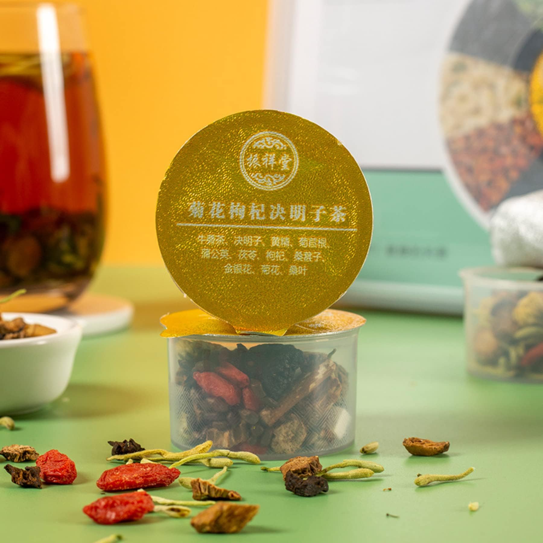 Premium-Zutaten Goji-Beeren, Cassia Etc. Kombination Kräutertee 600g (20g * 30) / 21,16oz Für Einen Gesunden Lebensstil