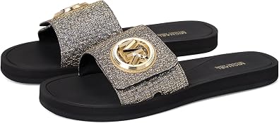 Michael Kors Womens MK Charm Slide Sport Sandal