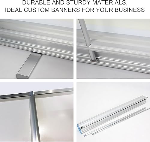 Miniatura 4 de Soporte retráctil de aluminio para exhibición de conferencias, letrero de promoción de ferias comerciales, diseño personalizable a todo color con