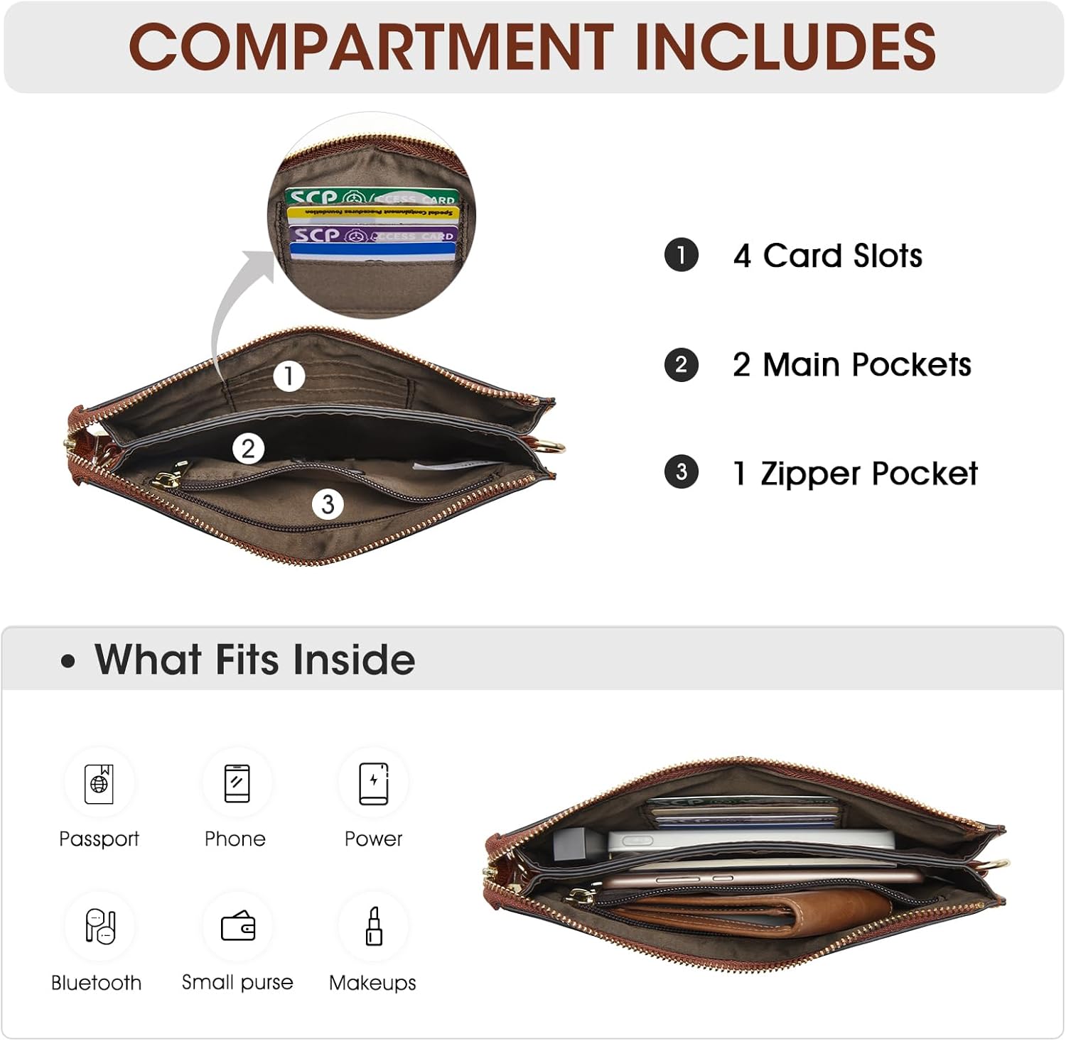 Kattee Leather Crossbody Bags for Women Trendy, Small Shoulder Purses and Handbags with Adjustable Strap - Image 5