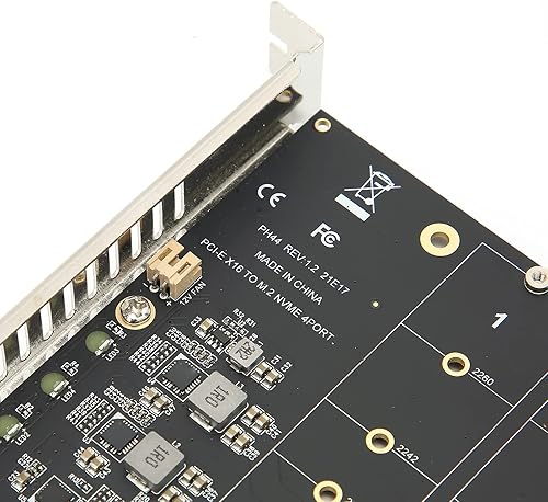 Miniatura 7 de Adaptador de disco duro M.2 NVMe SSD a PCIE X16 M, para tarjeta de expansión SSD PCIe M.2, velocidad completa de 4 x 32 Gbps, instalación de PC de
