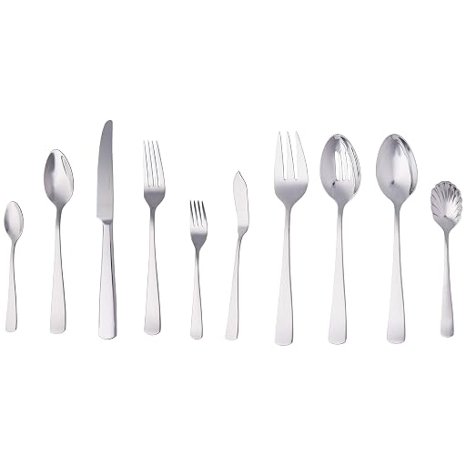 MockWares Basics 45-Piece Stainless Steel Flatware Set, Silver