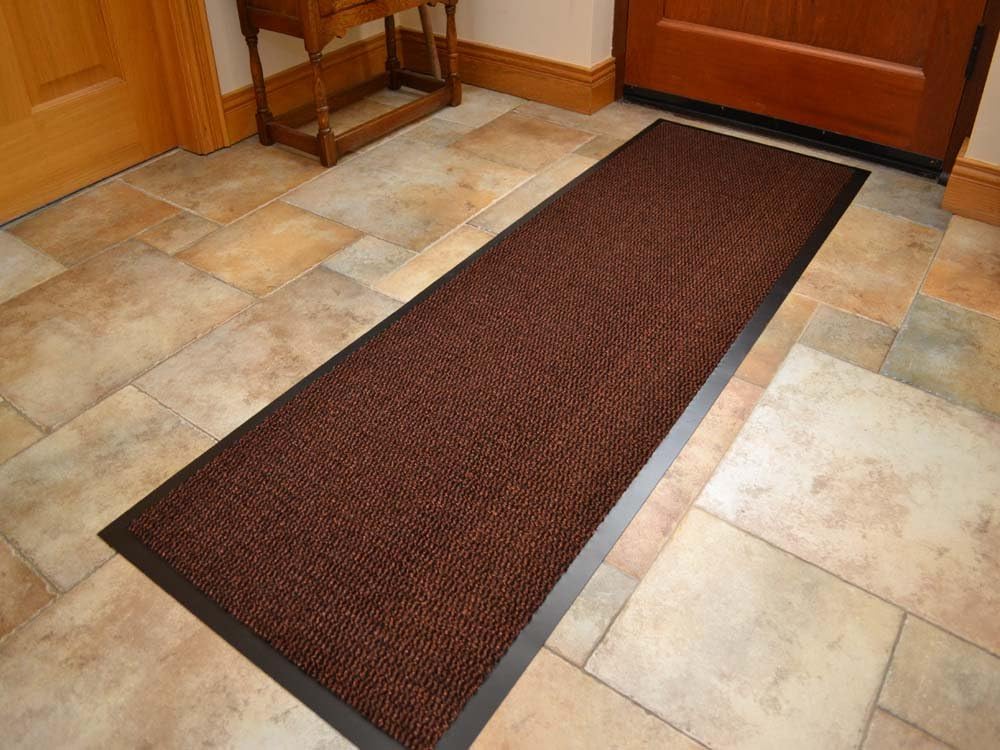 Barrier Mat Machine Washable Rust Brown Heavy Quality Non Slip Hard Wearing Available in 8 sizes (80cm x200cm)