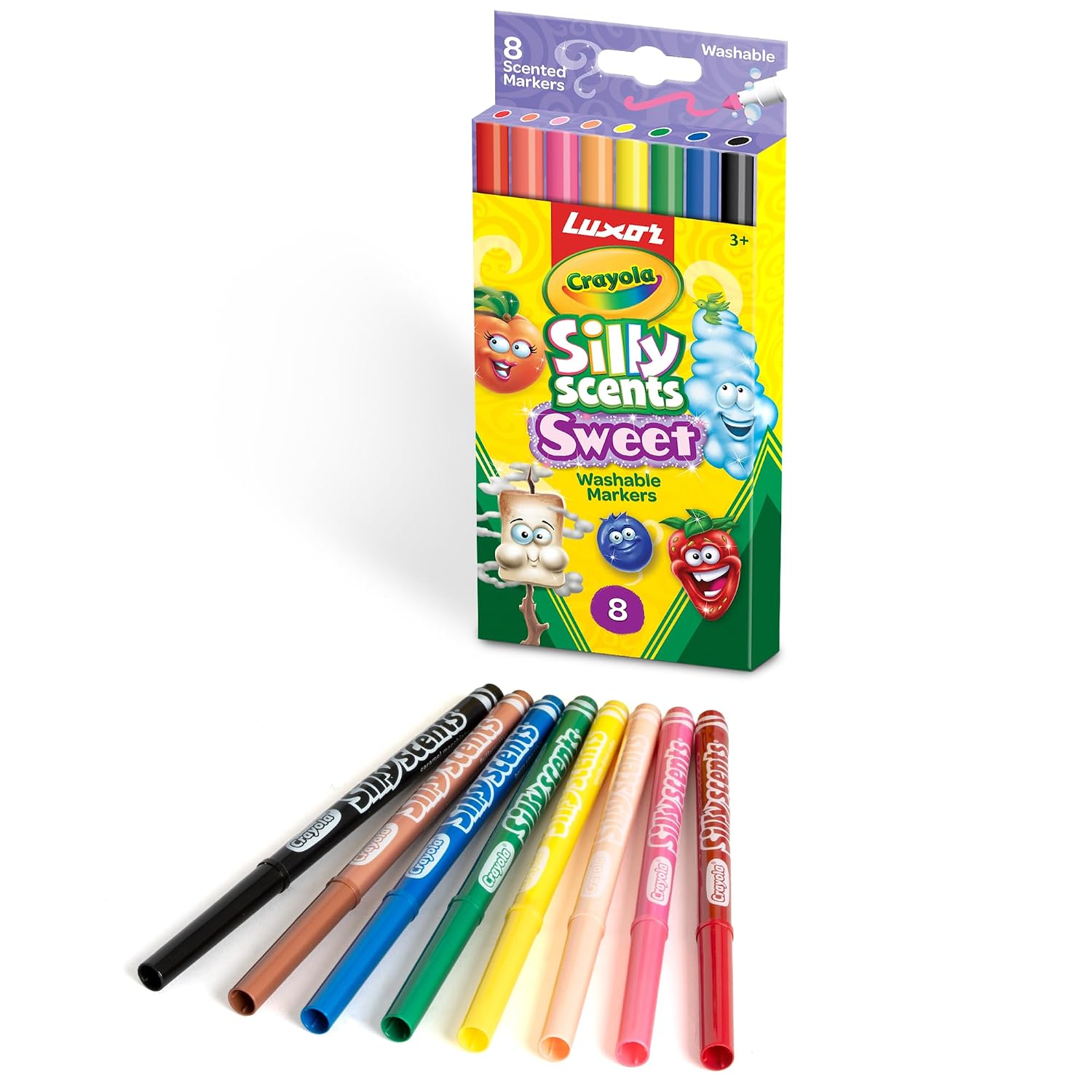 Luxor Crayola Silly Scents Slim Markers 8 Shades