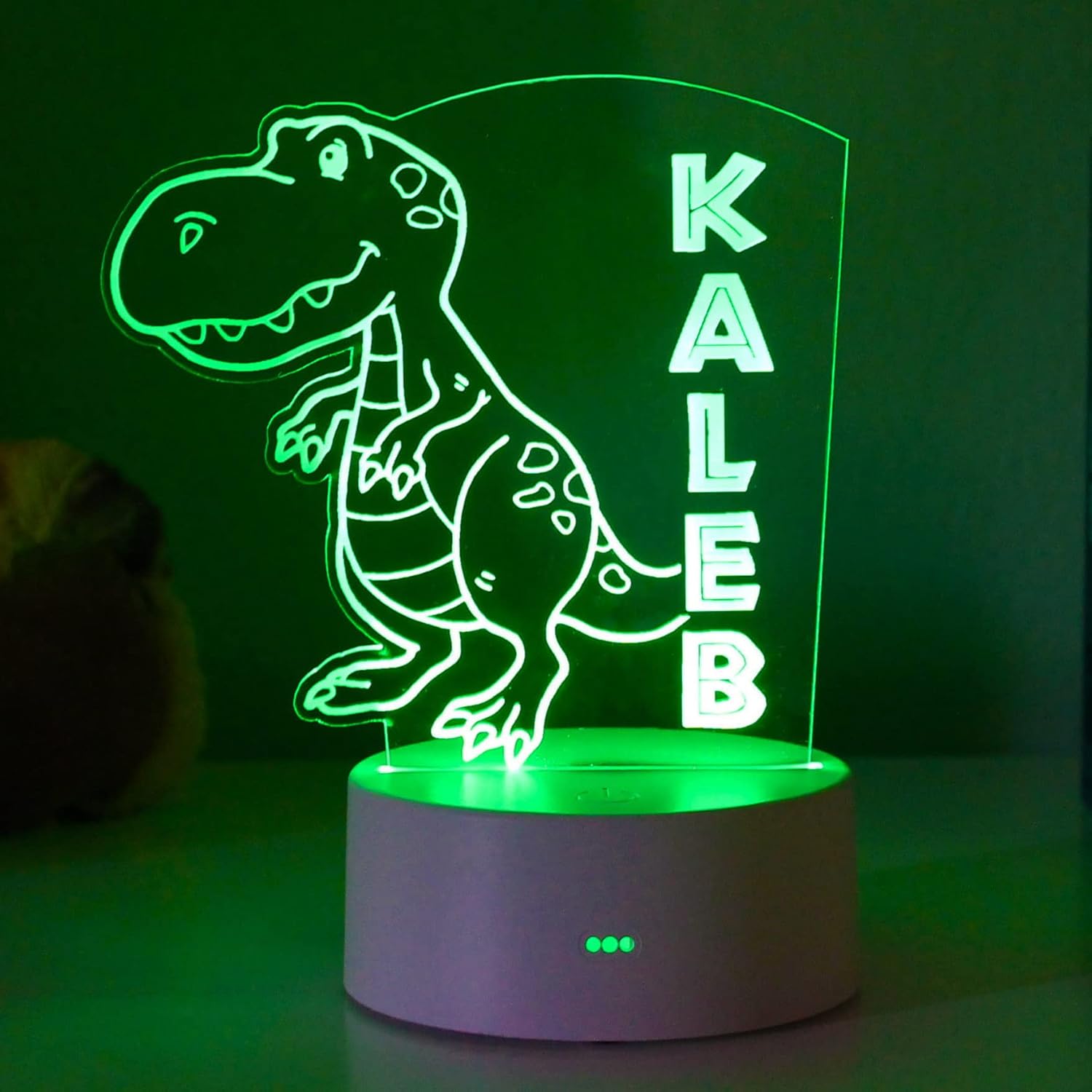 Etchey Personalized Dinosaur Night Light, Dinosaur Night Light, Boy Room, Kid