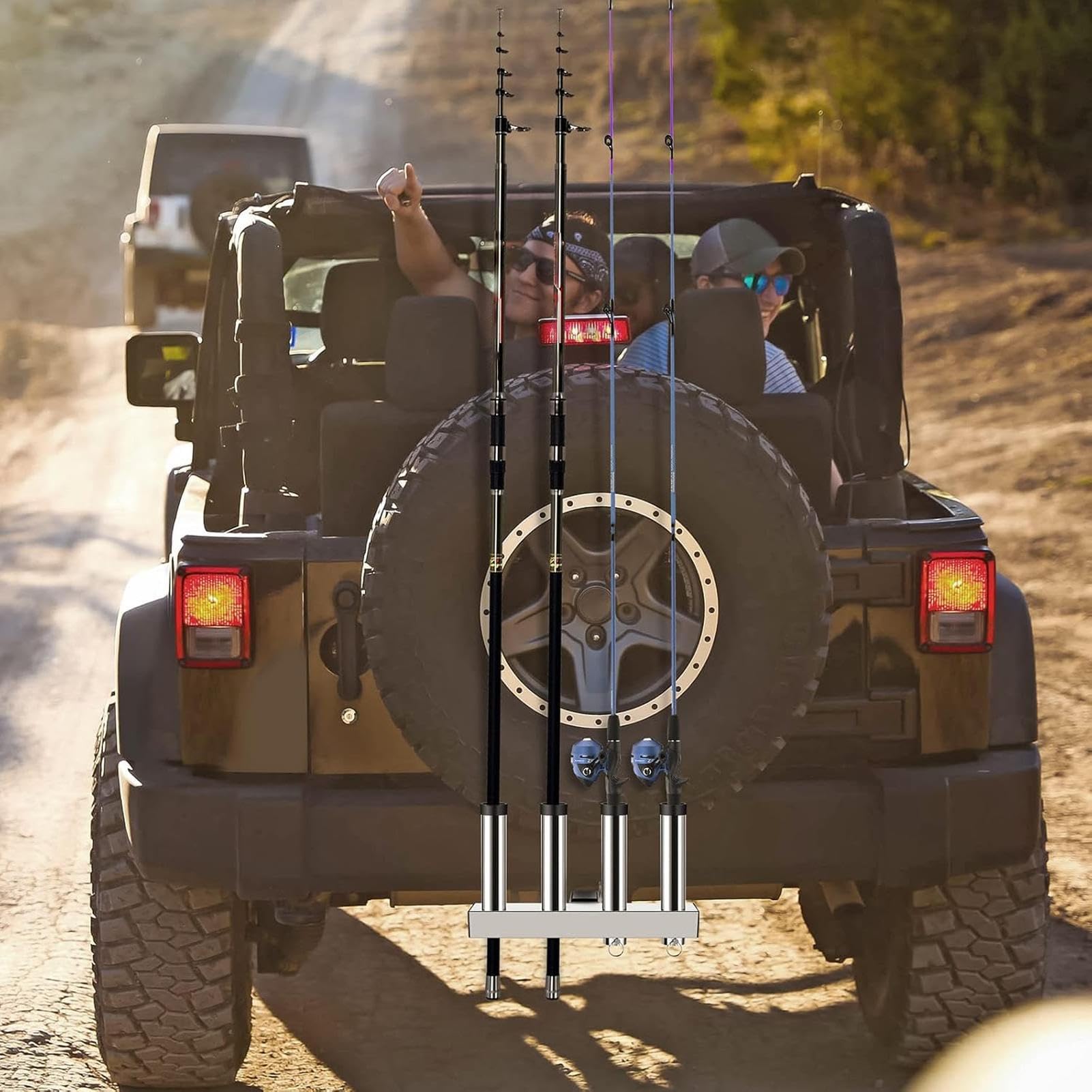 Portacanna Da Pesca Per Auto Organizzatore Portacanne Auto | Supporto In Acciaio Inossidabile Per Accessori Auto Organizzazione Furgone SUV Berlina Camper Barca