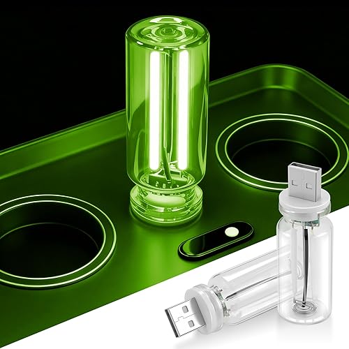 Miniatura 12 de SINGARO 2 piezas de luces USB para coche, lámpara decorativa de ambiente automotriz retro, luces de ajuste táctil para interior de coche, mini