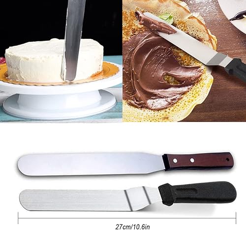 Miniatura 4 de QAQGEAR Juego de 74 herramientas de repostería para repostería, soporte giratorio para torta para decoración de tortas, giradiscos, bolsa de