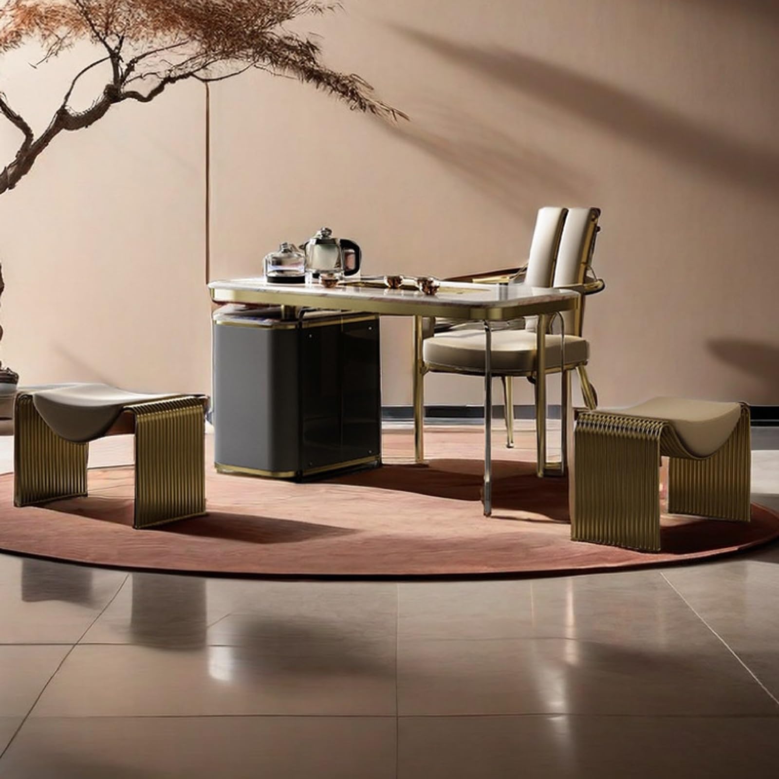 Panca Entryway con Gambe in Metallo, Design Industriale Moderno, Sedile Imbottito in Pelle PU, Versatile per Camera da Letto, Soggiorno, Zona Pranzo e corridoio (Nero)