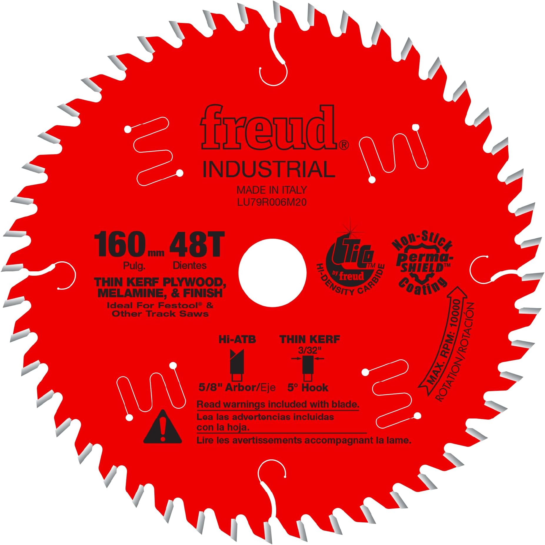 Freud LU79R006M20: 160mm Thin Kerf Ultimate Plywood & Melamine Blade