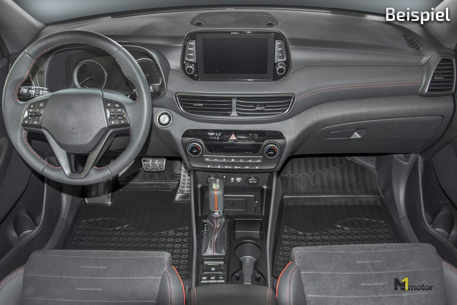 J&J AUTOMOTIVE | Gumowe dywaniki samochodowe 3D kompatybilne z I40 od 2011 r., krawędź ok. 4 cm, na każdą pogodę, 4-częściowe, jakość premium