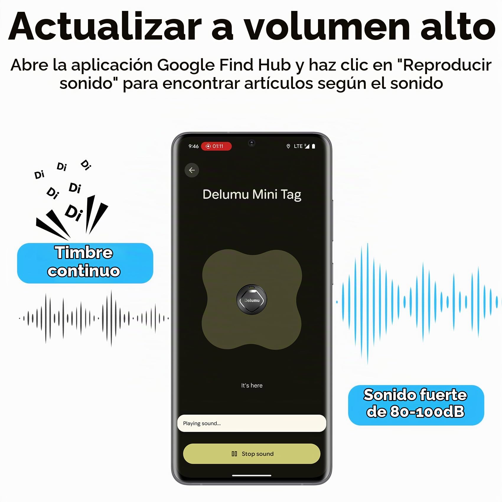 Android Smart Tracker Tag, 4 Pack Buscador de Objetos Bluetooth Funciona