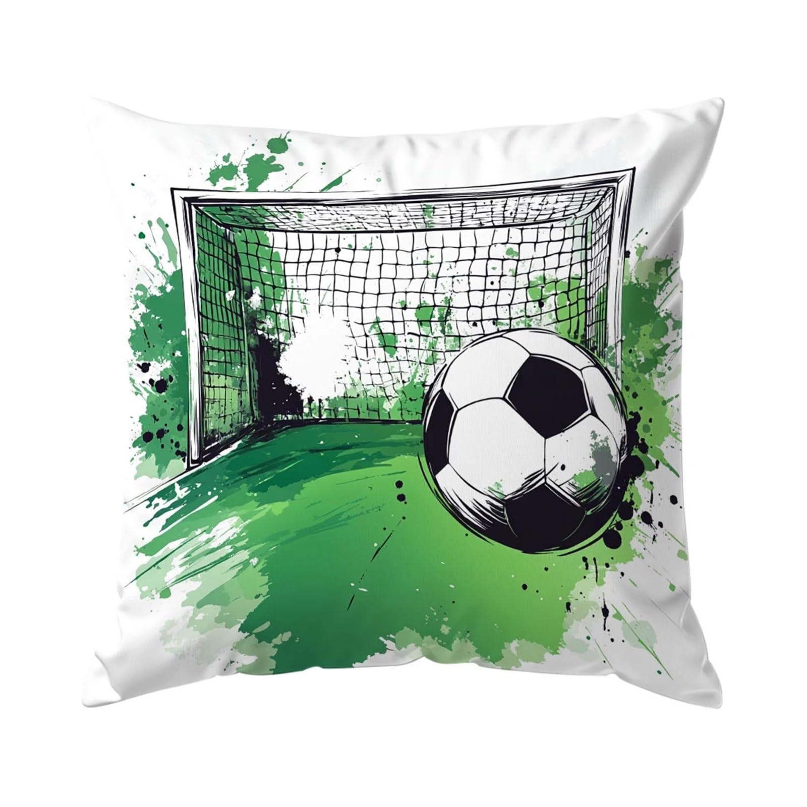 GIYXHU 45cm Football Cushion Pillow Printed Polyester Throw Decorative Sofa Home Decor for Sofa(Color1)