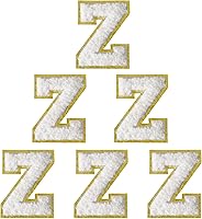 Vista 134 de 6 piezas de parches de letras de chenilla autoadhesivas, parches de letras preppy de 2 pulgadas para bolsos, ropa y sombreros, grandes pegatinas