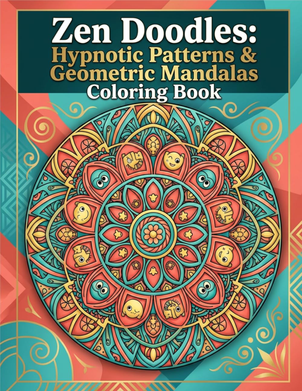 Zen Doodles: Hypnotic Patterns & Geometric Mandalas Coloring Book