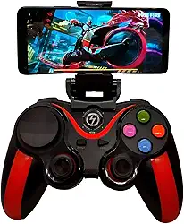 Controle Bluetooth Gamer com Suporte para Celular, Compatível com Android, iOS, PC, PS3, PS4, Switch e Smart TV