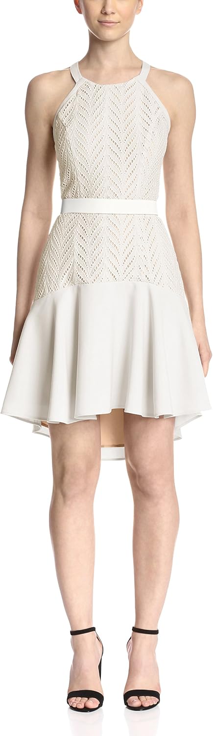 white eyelet halter dress