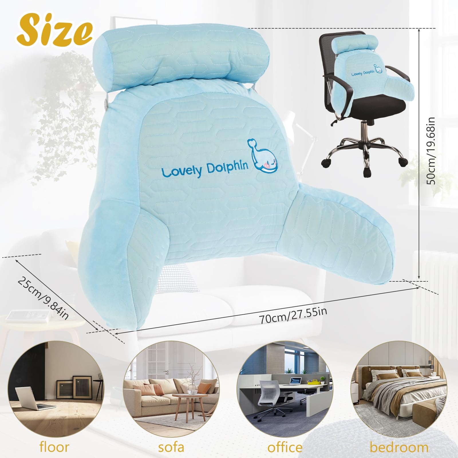 Jokapy Coussin de Lecture pour Lit, Oreiller de Lecture pour Lit Confortable, Dossier Oreiller Lombaire avec Accoudoir, Coussin de Dossier Détachable pour Lecture et Relaxation(Émulsion (M),Chat Jokapy Coussin de Lecture pour Lit, Oreiller de Lecture pour Lit Confortable, Dossier Oreiller Lombaire avec Accoudoir, Coussin de Dossier Détachable pour Lecture et Relaxation(Émulsion (M),Chat