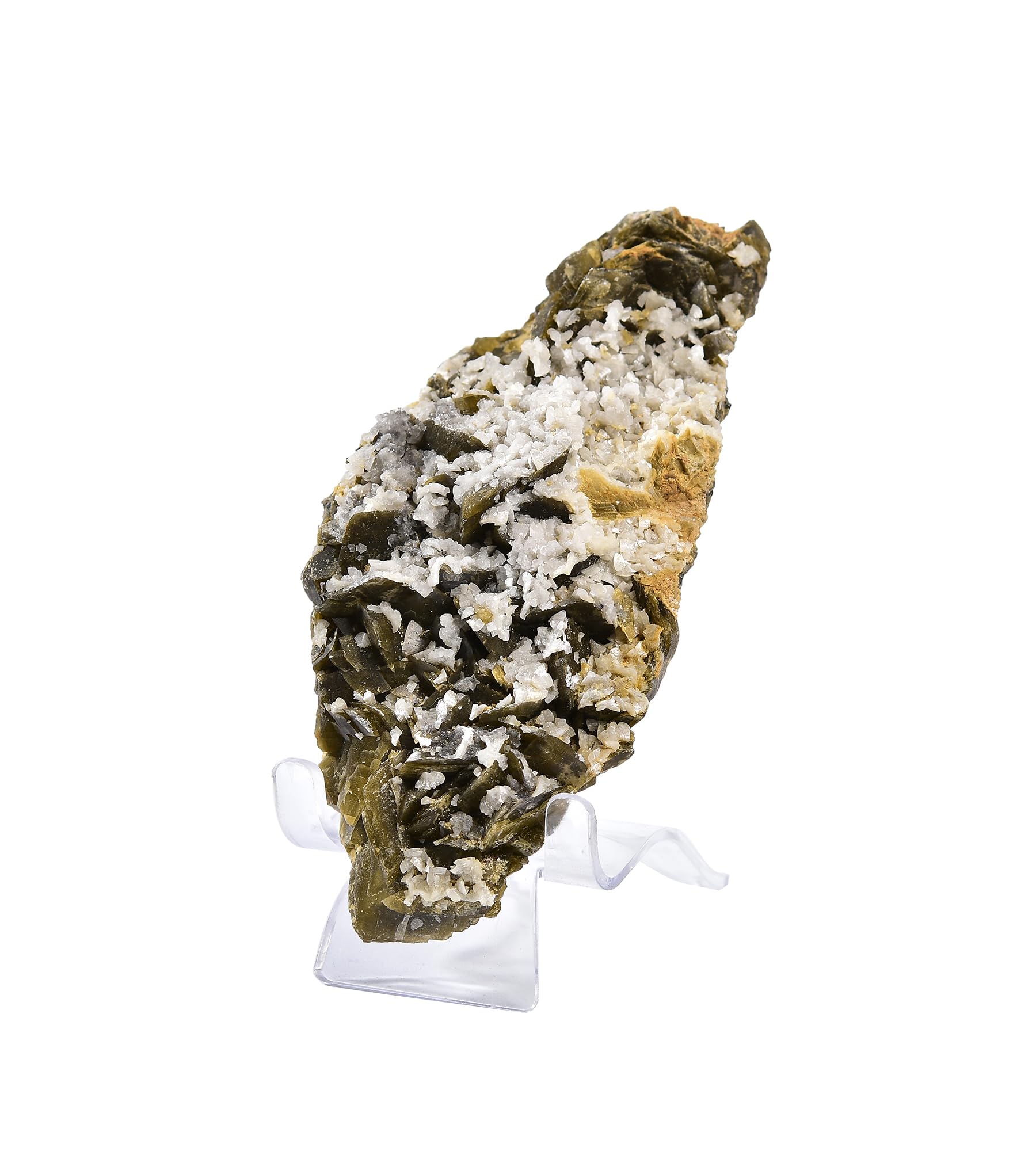 AMOYSTONE Healing Crystal Ore Specimen Siderite Large 1-1.3 Pounds Student Classroom Research Rocks Grey-White, Home Office Desk Decor Festival Gifts