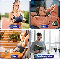 Vista 6 de Radio portátil AM FM, altavoz de bolsillo recargable con la mejor sintonización digital de recepción, MP3, auriculares estéreo, pantalla LCD grande