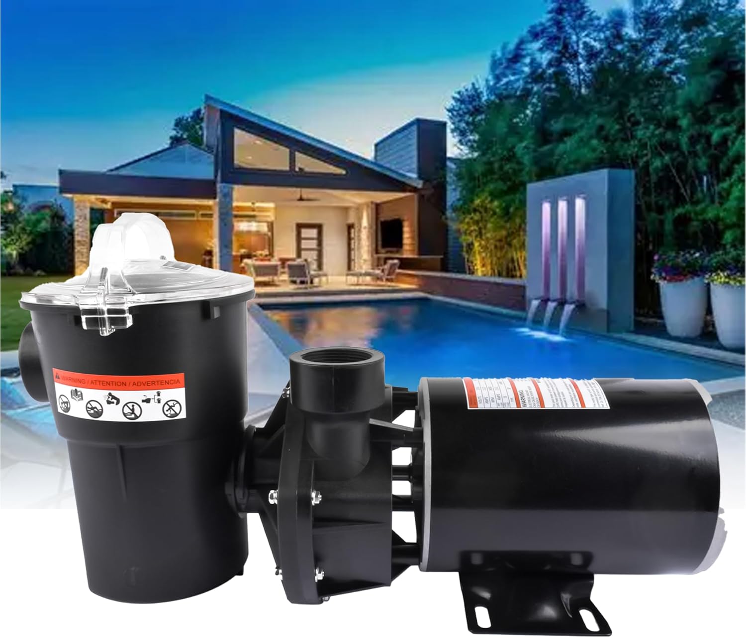 W3SP1580X15 Swimming pool water pump motor Replacement for Hayward Power Flo 1.5 HP Pool Pump Above Ground Single Speed