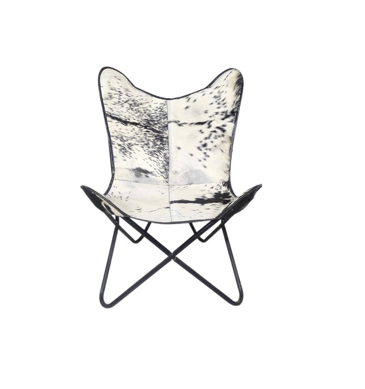 YASH HANDICRAFT Butterfly Chair Goat Hair Leather Office Chair