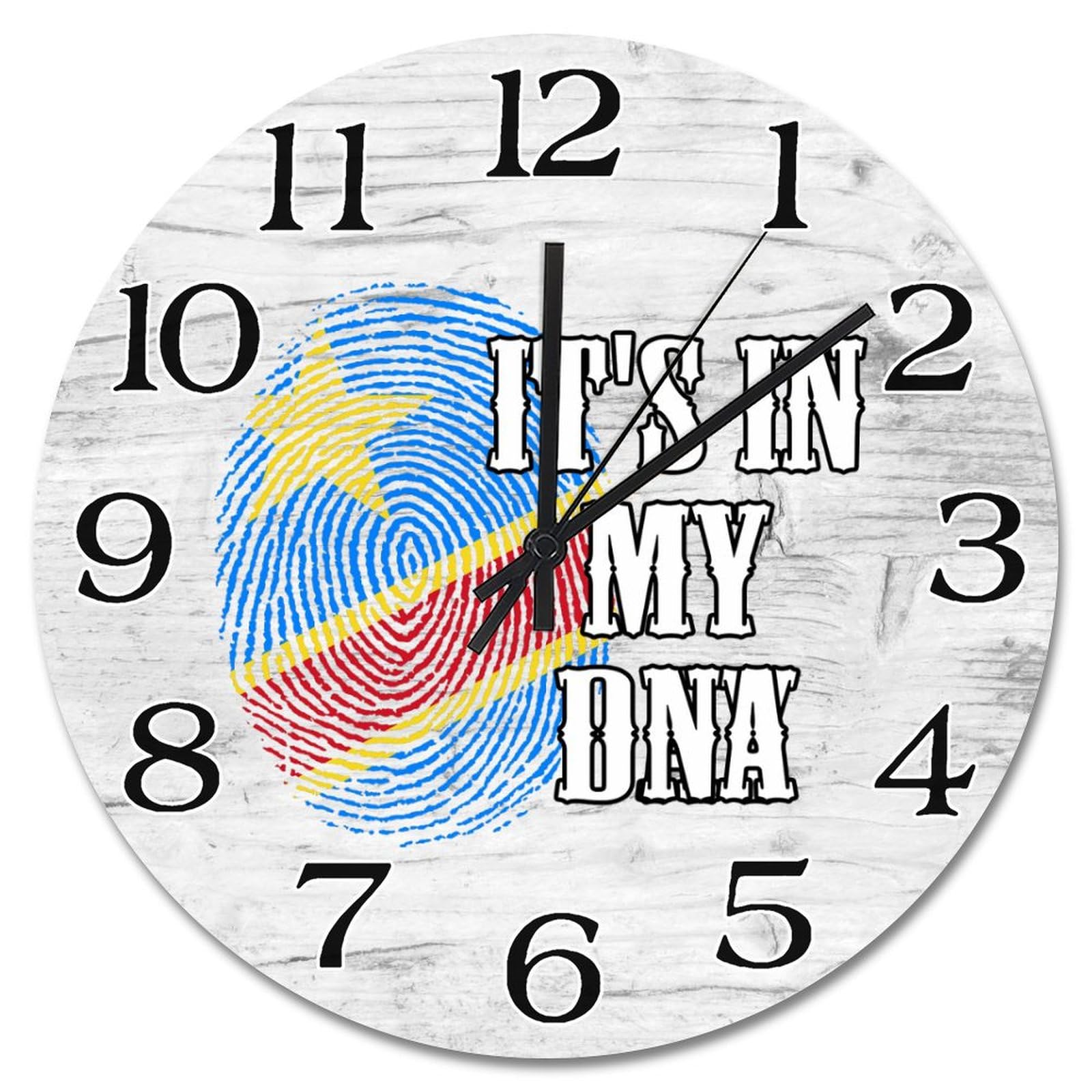 Horloge Congo It's in My DNA pour salon et bureau rétro