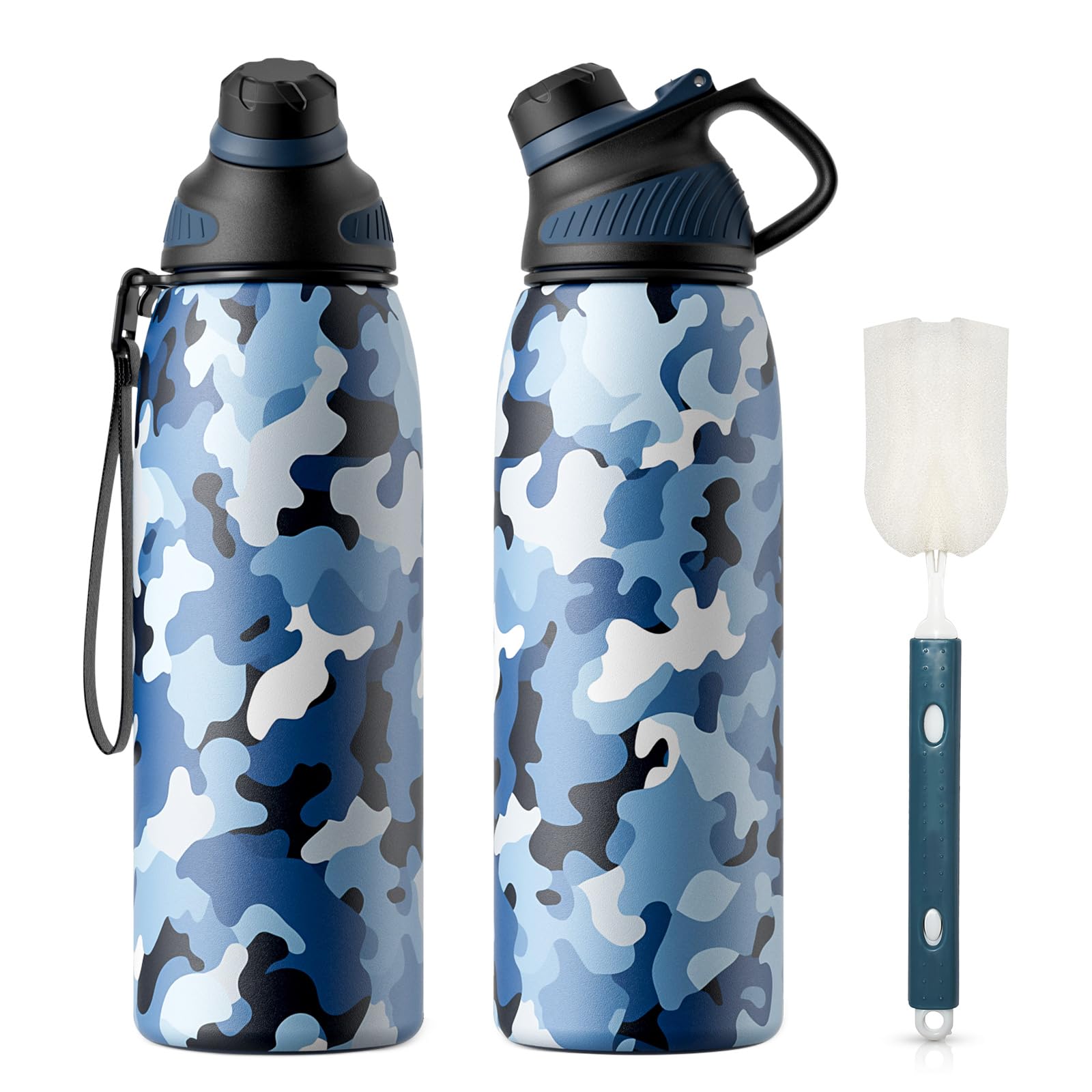 Fjbottle Insulated Water Bottle 1L Magnetic Lid Stainless Steel — image 1