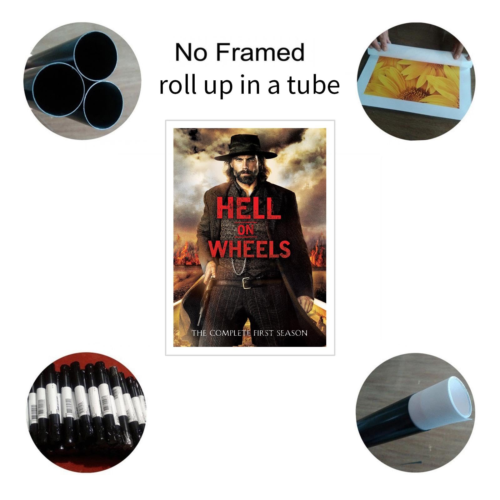 Amazon.com: CLEARCONNECT Hell On Wheels Season 1 Poster Canvas