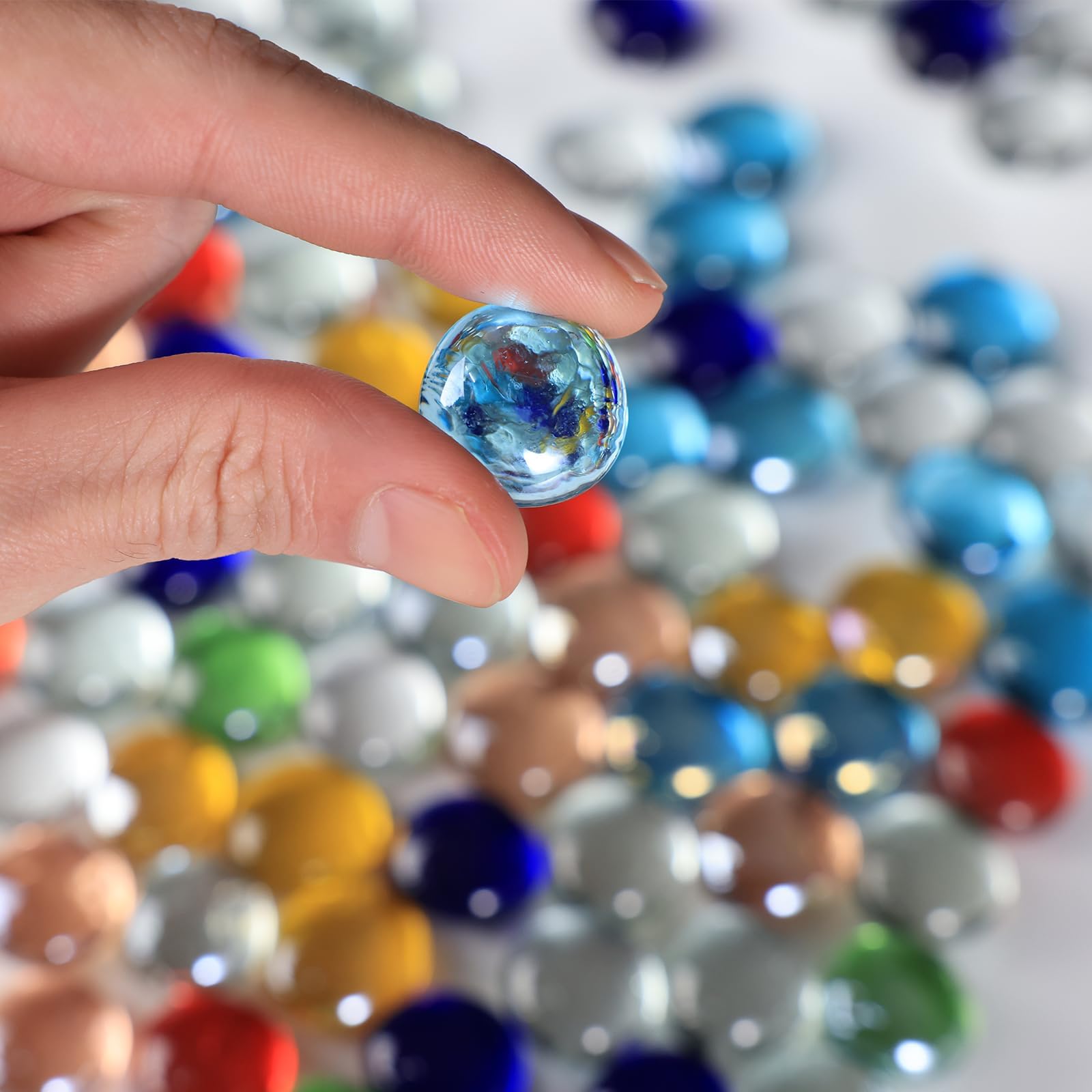 Hisredsun 290pcs Glass Pebbles - Image 3