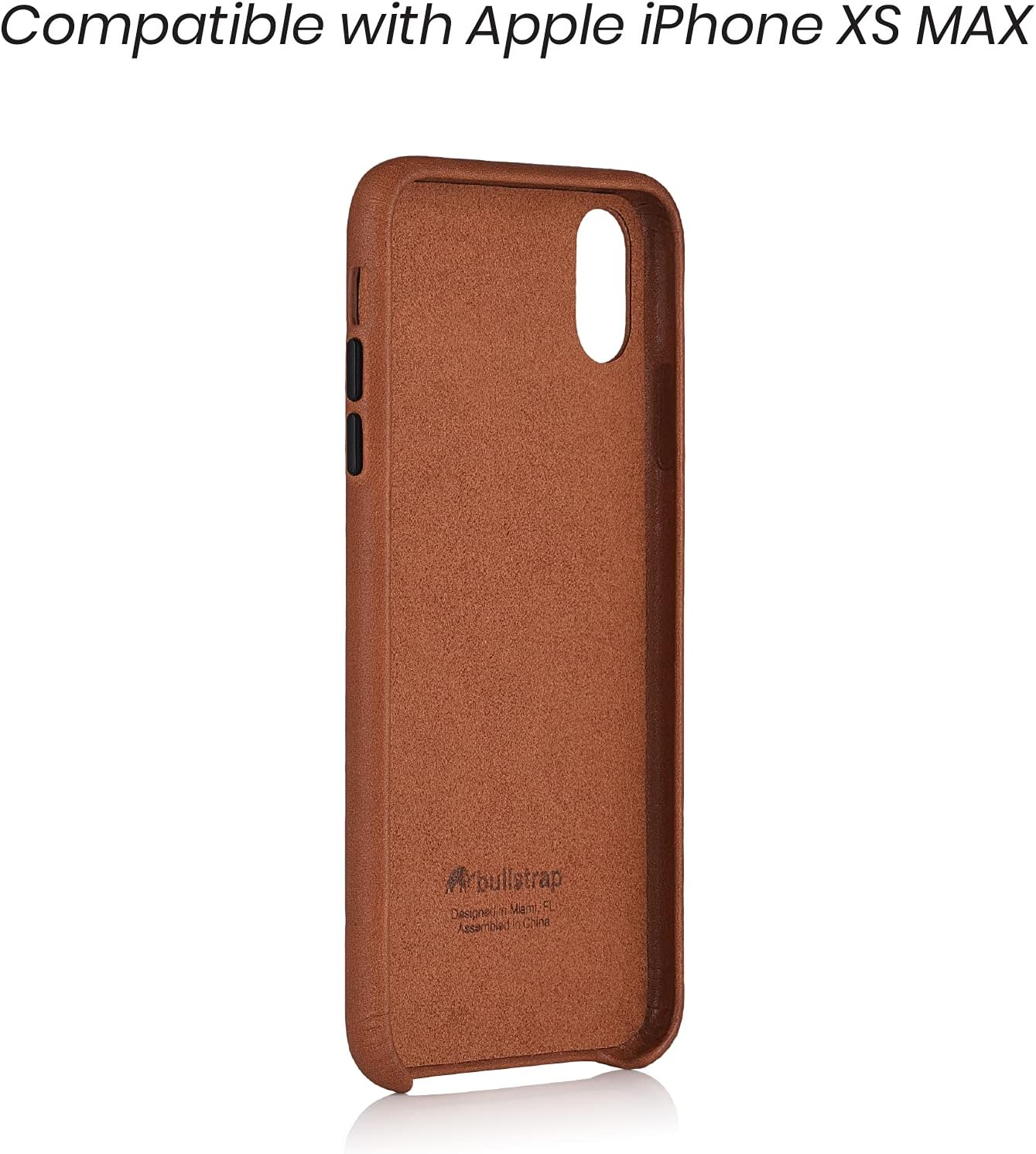 70% Off Discount Bullstrap Premium Leather Portfolio Phone Case Compatible with Apple iPhone Xs Max, Sienna Brown