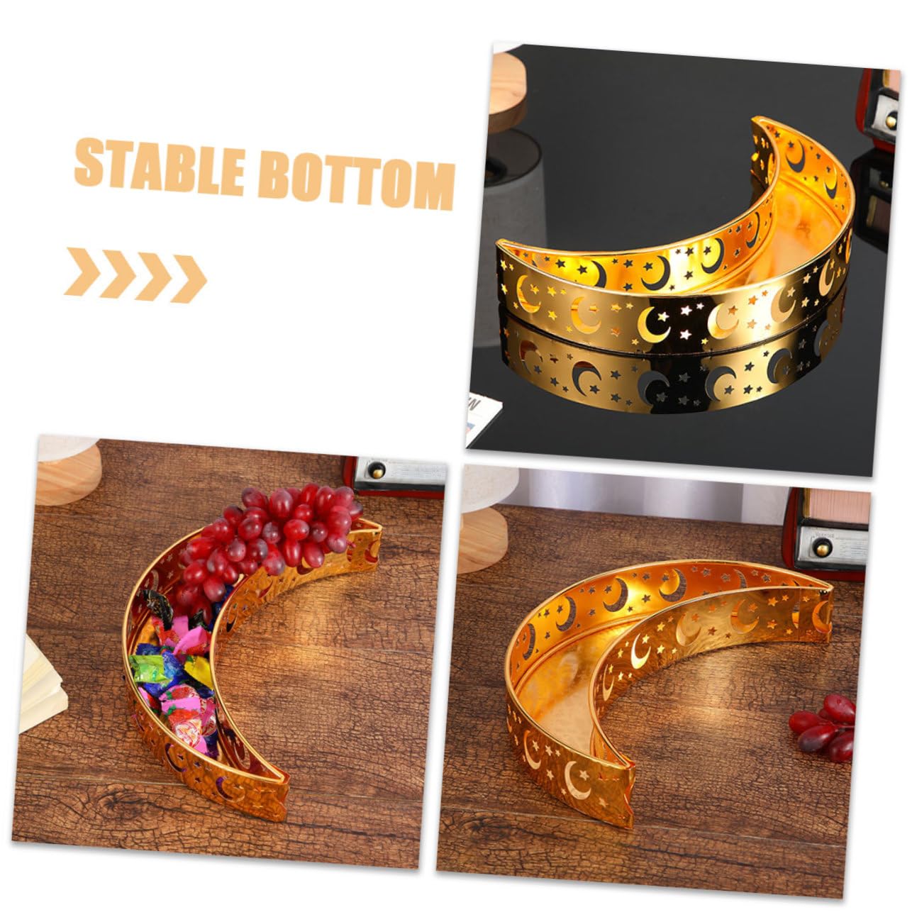 Vassoio Decorativo Forma di Metallo per Snack e Frutta Contenitore Multifunzionale per Dolci e Aperitivi per Feste e Buffet Facile da Pulire e Leggero