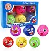 KOFULL 6pack Golf novelty Balls Funny Golf Balls Colorful Golf Practice Balls Training Golfs High-Visibility Distance Golf Ball multicolor