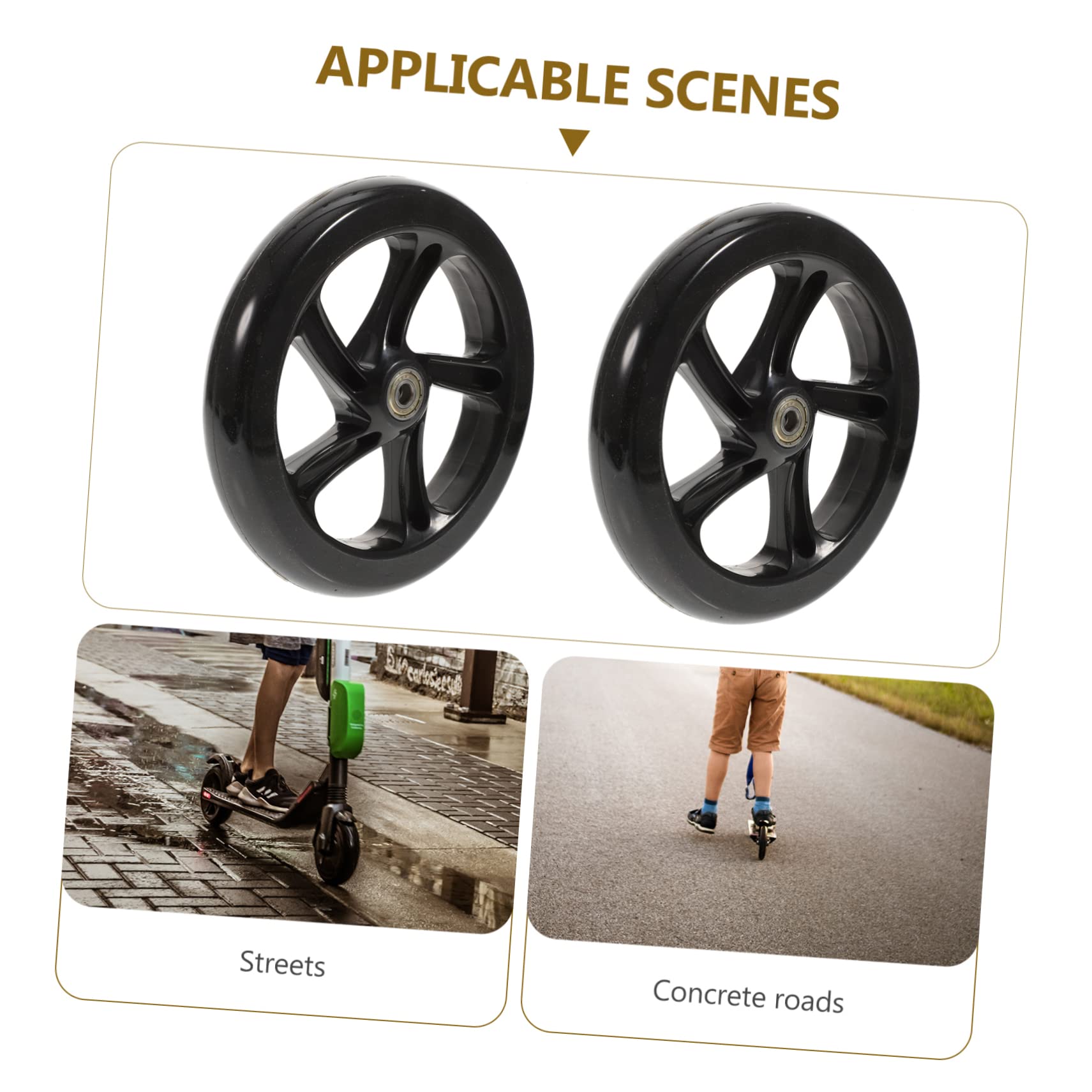 UPKOCH 2 Piezas Reemplazo De Rueda De Scooter De Alta Elasticidad Rueda Silenciosa De Scooter De Accesorios De Patineta
