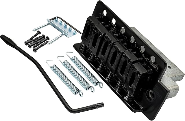 Musiclily Strat Guitar Tremolo Bridge for Fender Stratocaster, Black