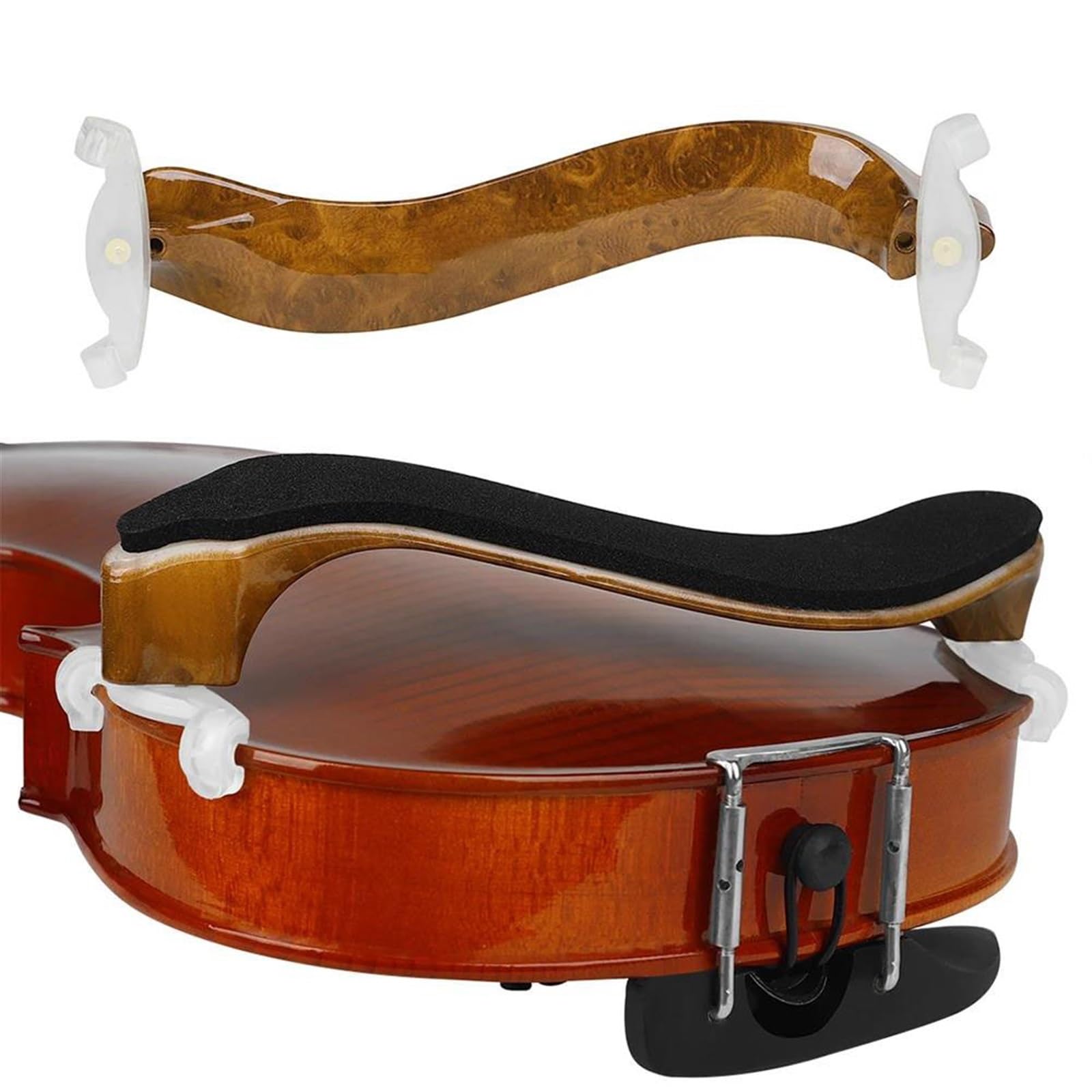 Accesorios para violín Reposabrazos para violín 3/4 4/4 acolchado, piezas de instrumentos de violín profesionales, accesorios, almohadilla de descanso para hombros de plástico ajustable