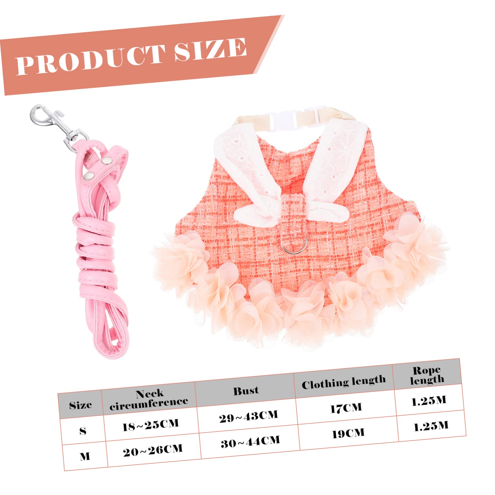 BESPORTBLE 3sätze Dekoratives Bunny Geschirrset Mit Leine Für Haustiere Trendiges Outfit Für Kaninchen Für Feiertage Und Aus Atmungsaktivem Material
