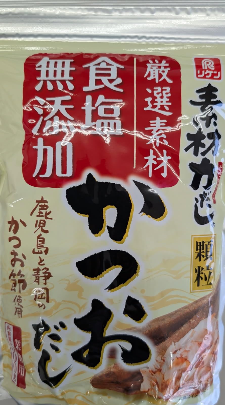 Amazon.co.jp: 業務用 素材力だし 食塩無添加 かつおだし 顆粒 500g