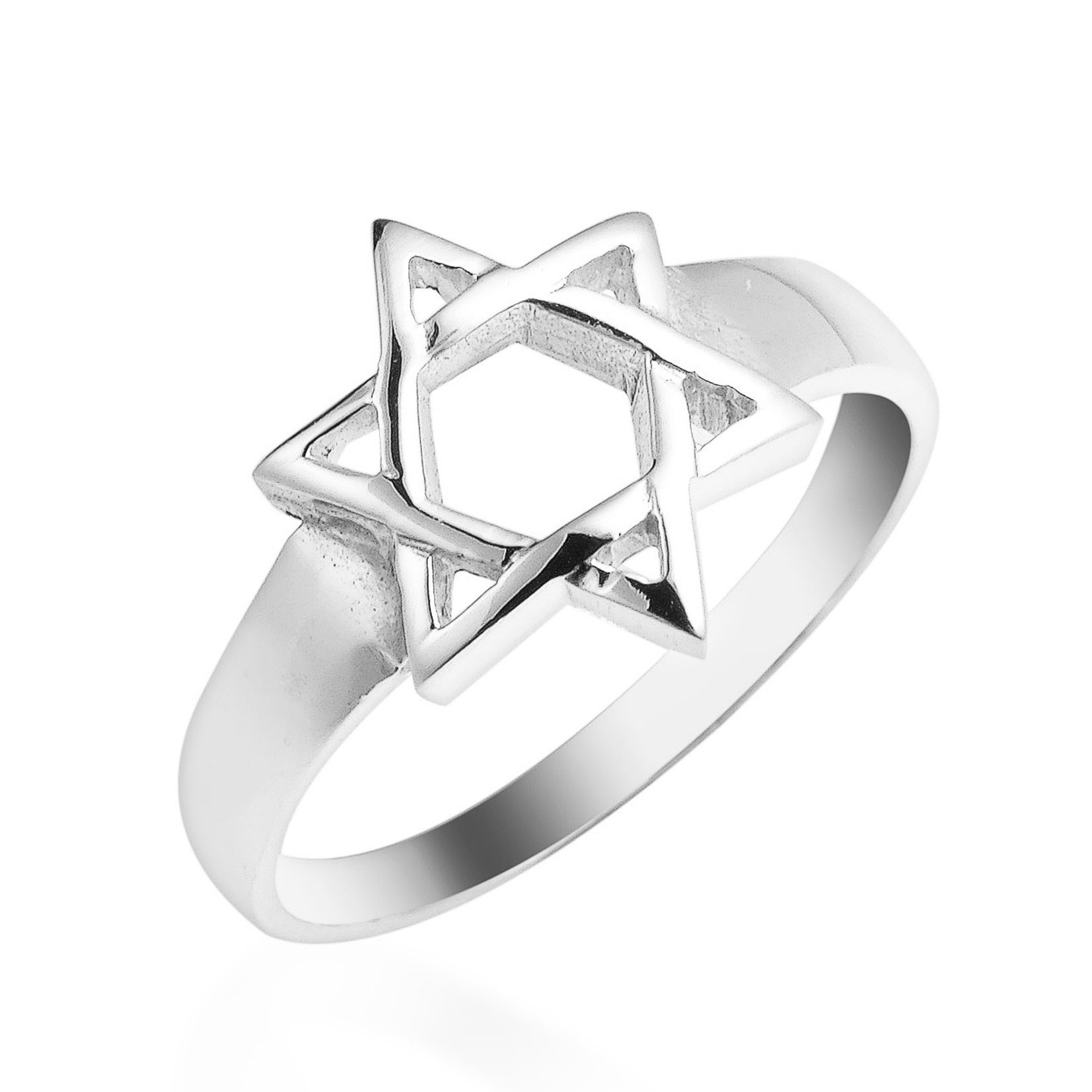 Simple Star of David .925 Sterling Silver Ring