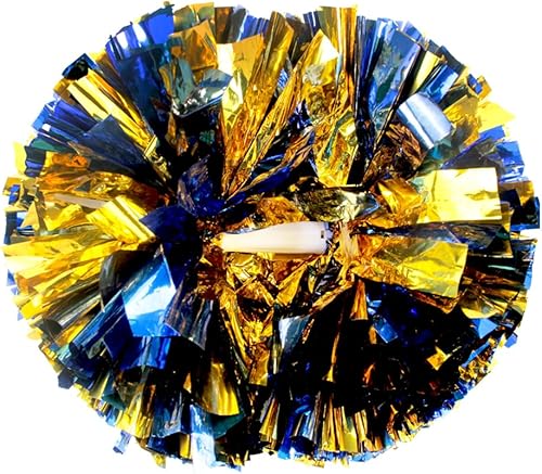 Hooshing - Paquete de 2pompones de animadora con mango tipo bastón, pompones para espíritu de equipo, deportes, bailes, animación, para niños,