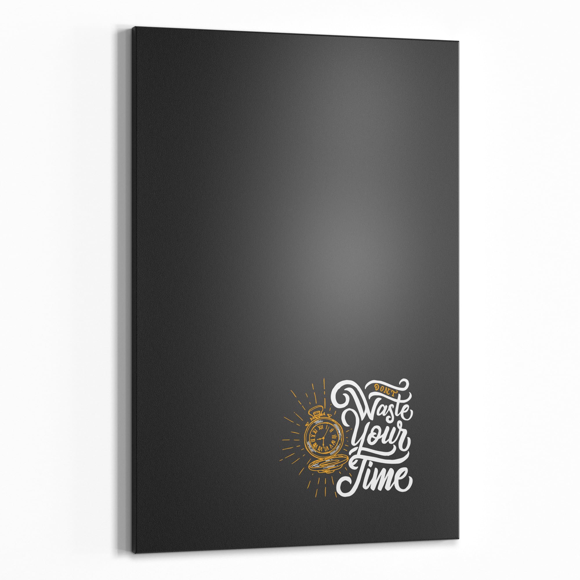 DEQORI Magnetische Kreidetafel mit UV-Druck | Motiv Zeit ist kostbar | Design rechteckig 40x60 cm | Kreide Metalltafel beschreibbar – Wanddeko für Küche, Flur, Kinderzimmer & Büro