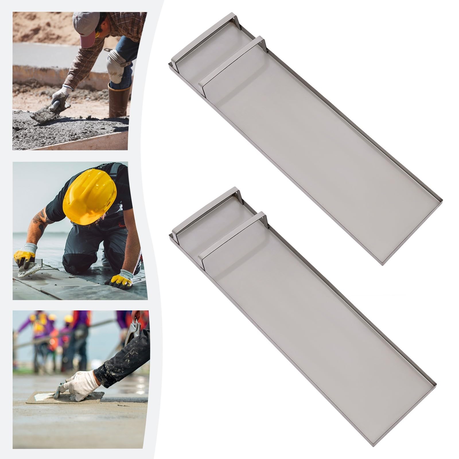 Rodillera de acero inoxidable para trabajos de hormigón, jardinería, capacidad de carga de 50 kg por pieza, incluye soporte para el dedo del pie, superficie antideslizante, fácil de limpiar