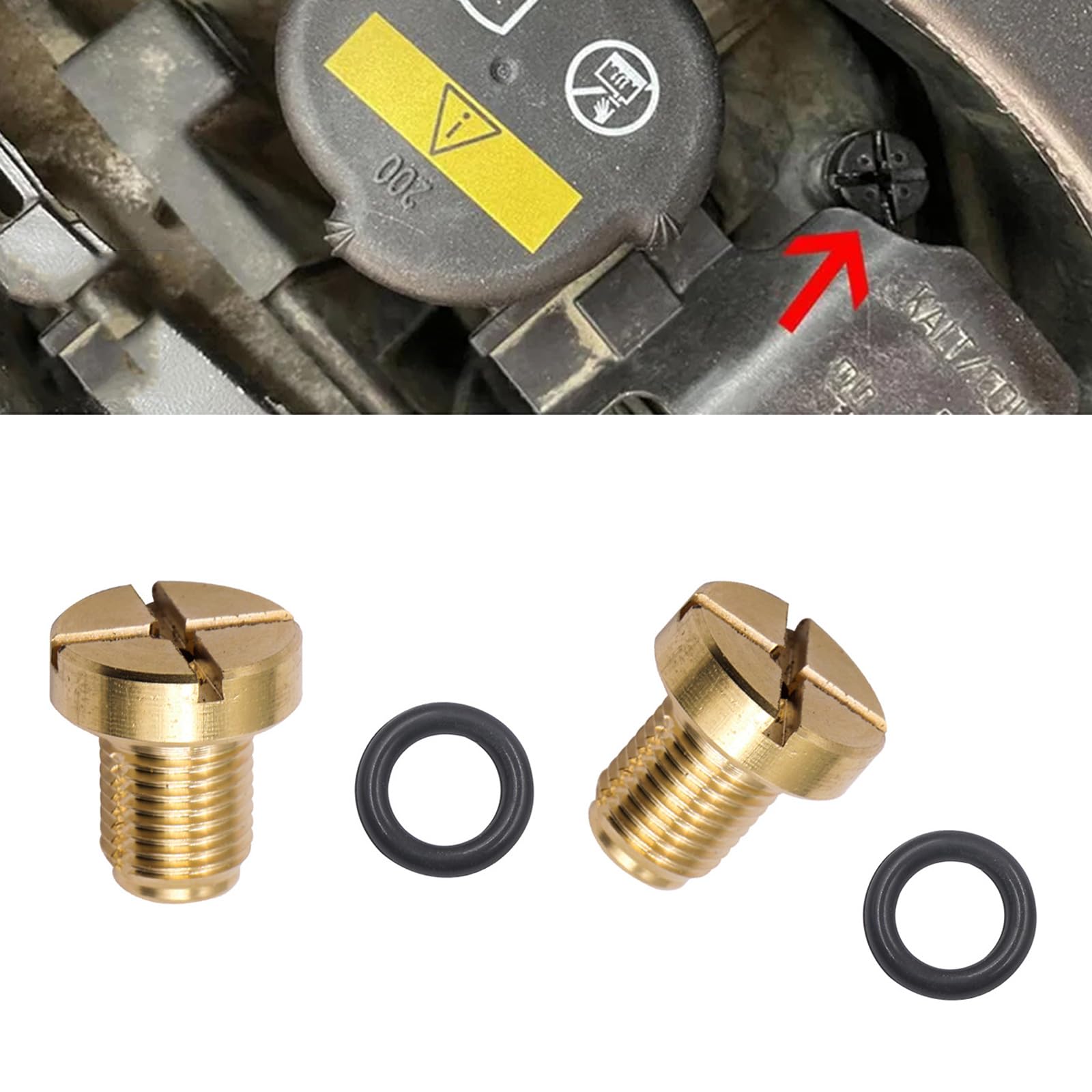 BOLOUY Screw Brass Coolant Expansion Screw Water Drainage Screw 17111712788 Replacement Suitable for E36 E39 E46
